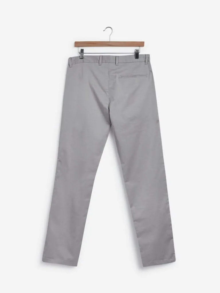 Ascot Light Grey Relaxed-Fit Chinos