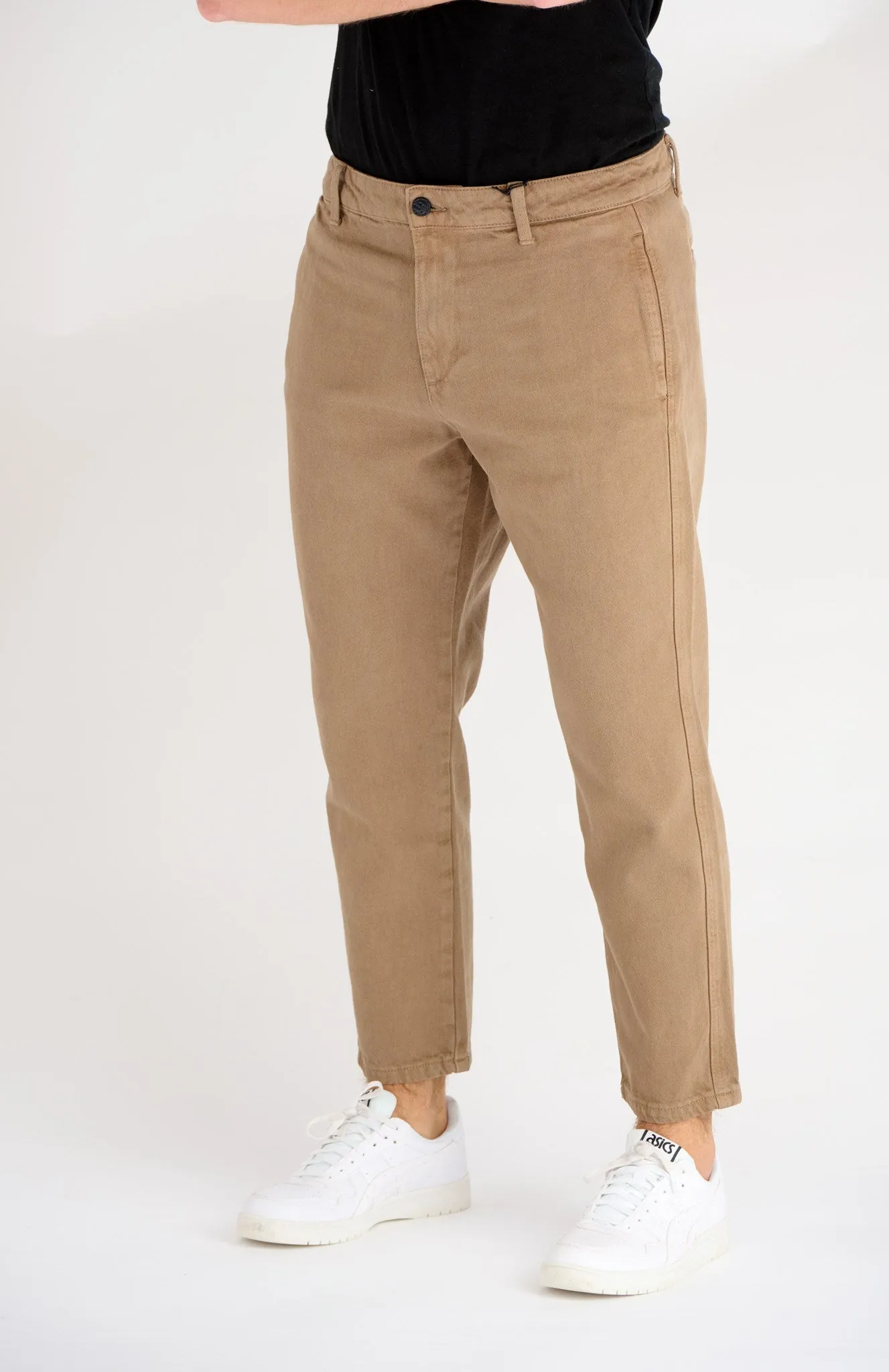 Avi Beam Chino Twill Trousers - Shitake