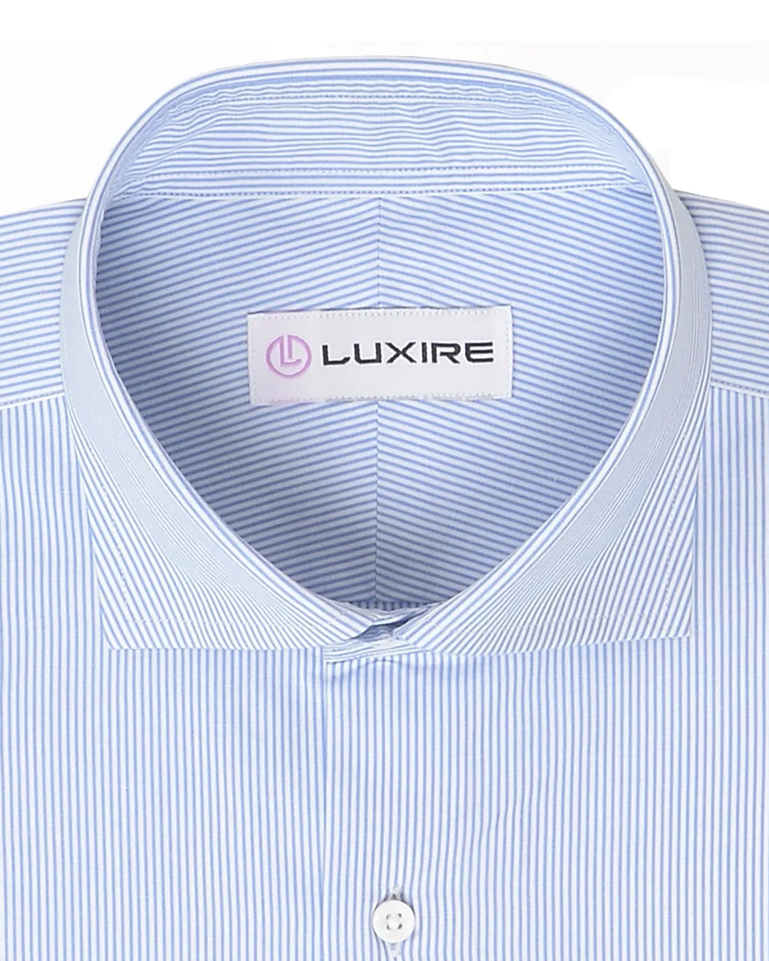 Blue on White Pin Stripes Dress Shirt