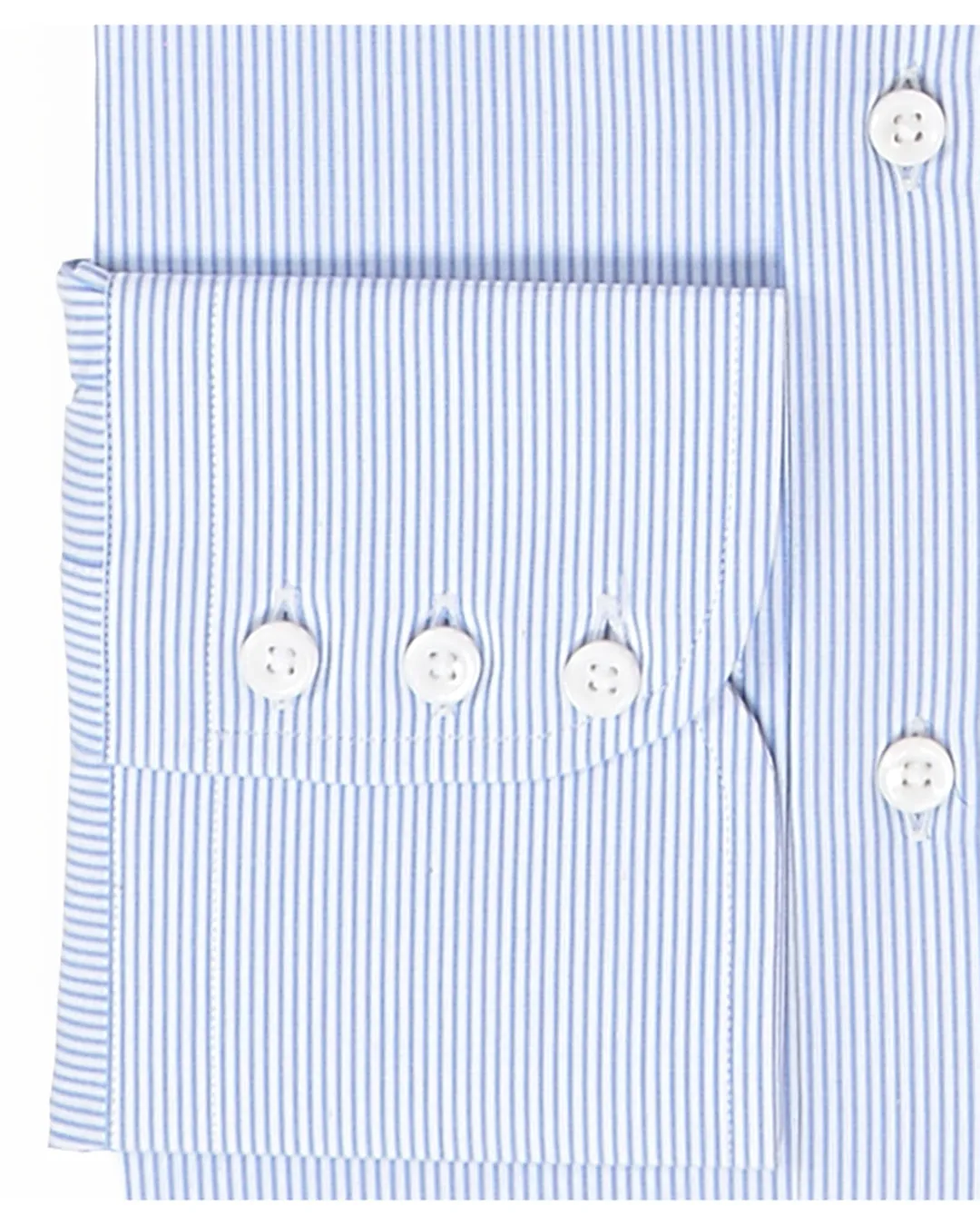 Blue on White Pin Stripes Dress Shirt