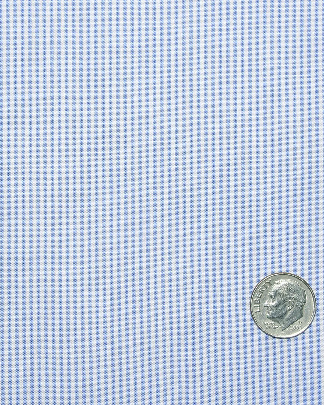 Blue on White Pin Stripes Dress Shirt