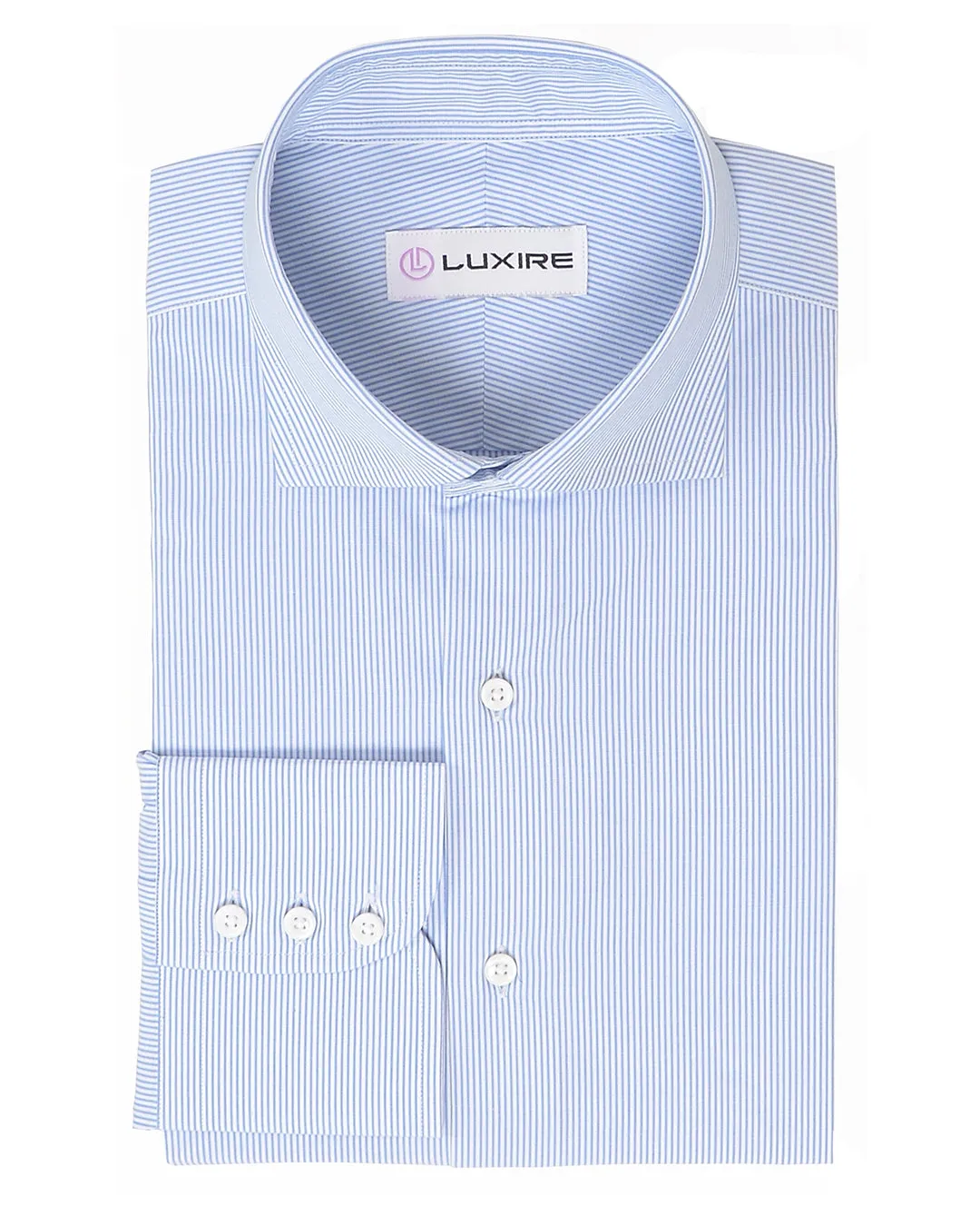 Blue on White Pin Stripes Dress Shirt