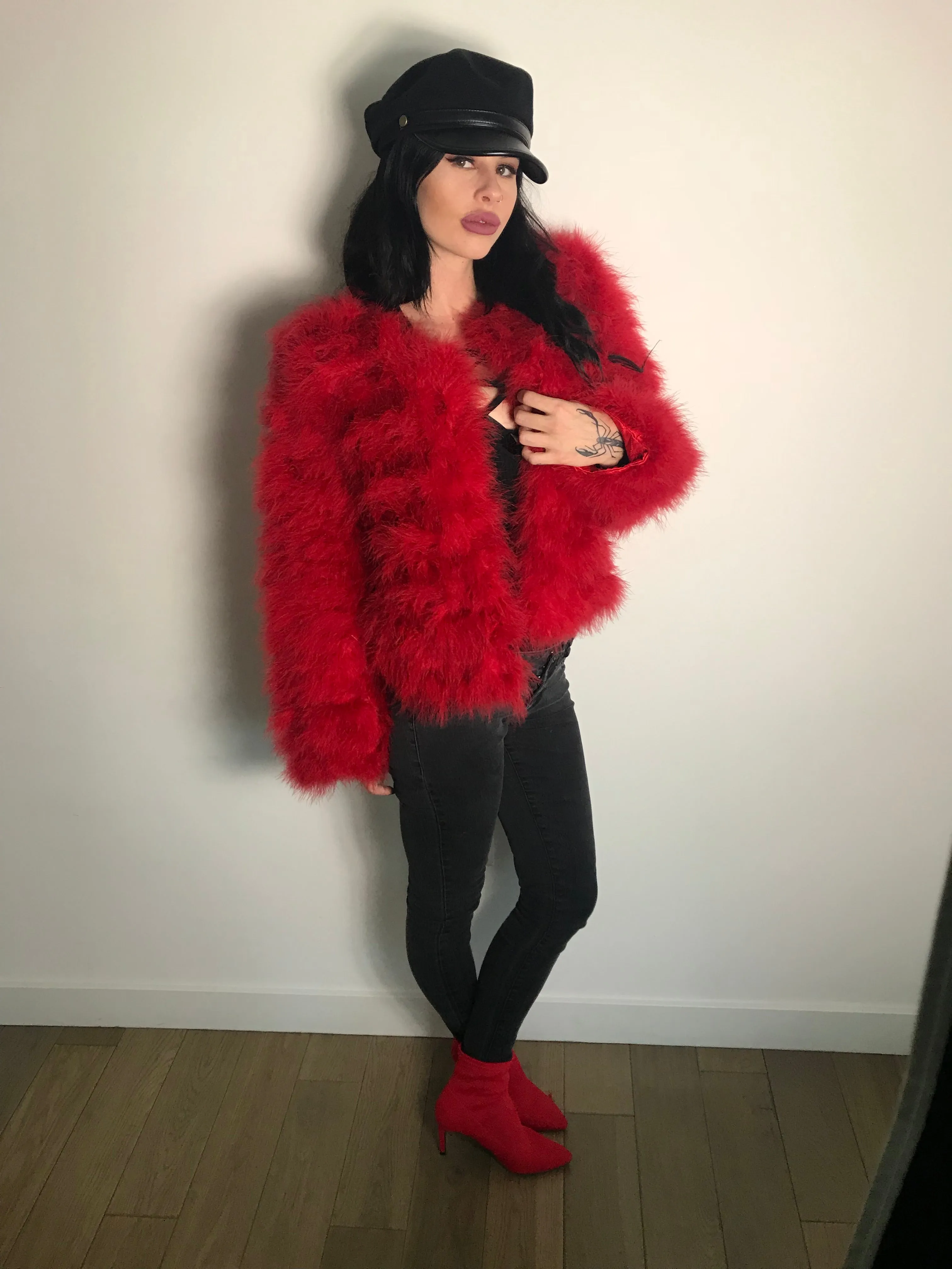 Boujee Feather Coat