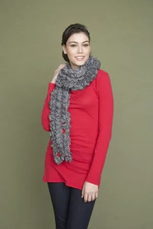 Bright Ruffled Scarf (Knit)