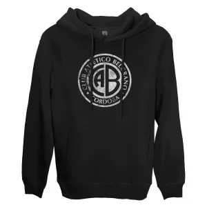 Club Atlético Belgrano Mono Badge Fleece Pullover Hoodie - Black