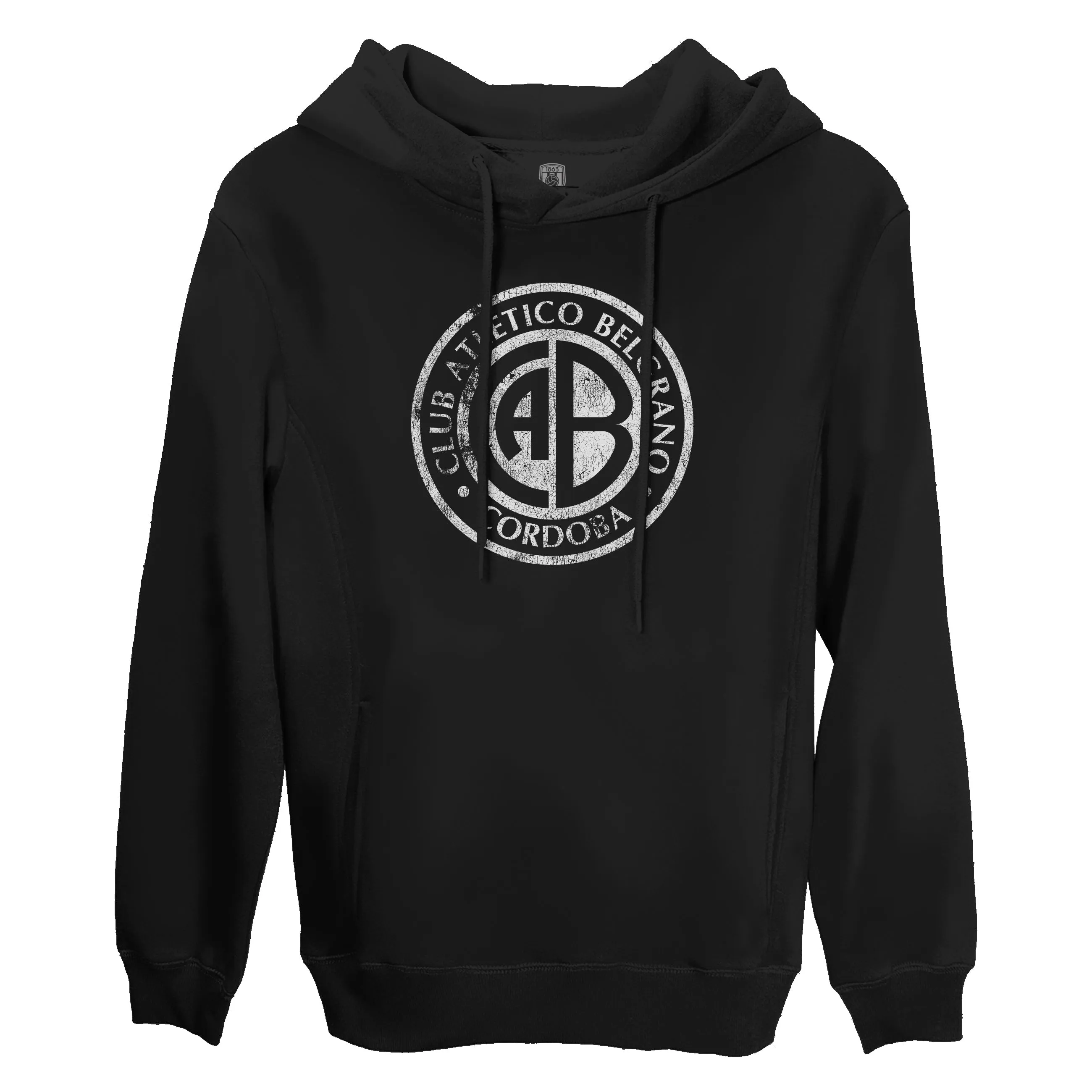 Club Atlético Belgrano Mono Badge Fleece Pullover Hoodie - Black