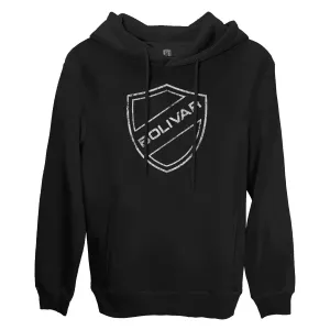 Club Bolivar Mono Badge Fleece Pullover Hoodie - Black