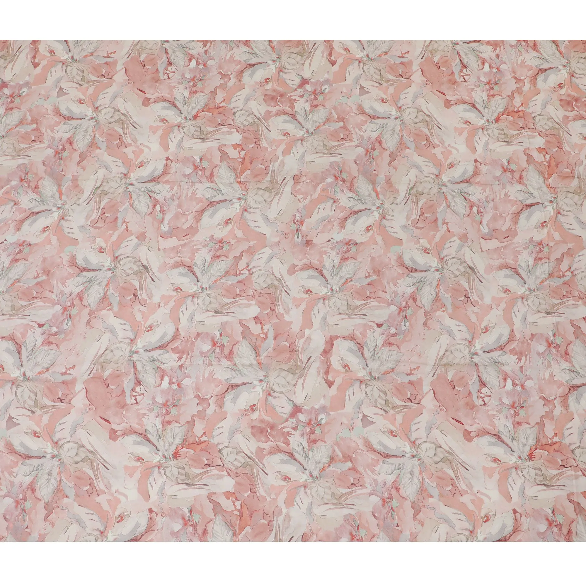 Coral Elegance Viscose Crepe Fabric - 110cm Width, Silken Finish, Shop Online-D18103