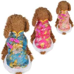 Cute Chinese New Year Pet Clothes Winter Small Dog Coat