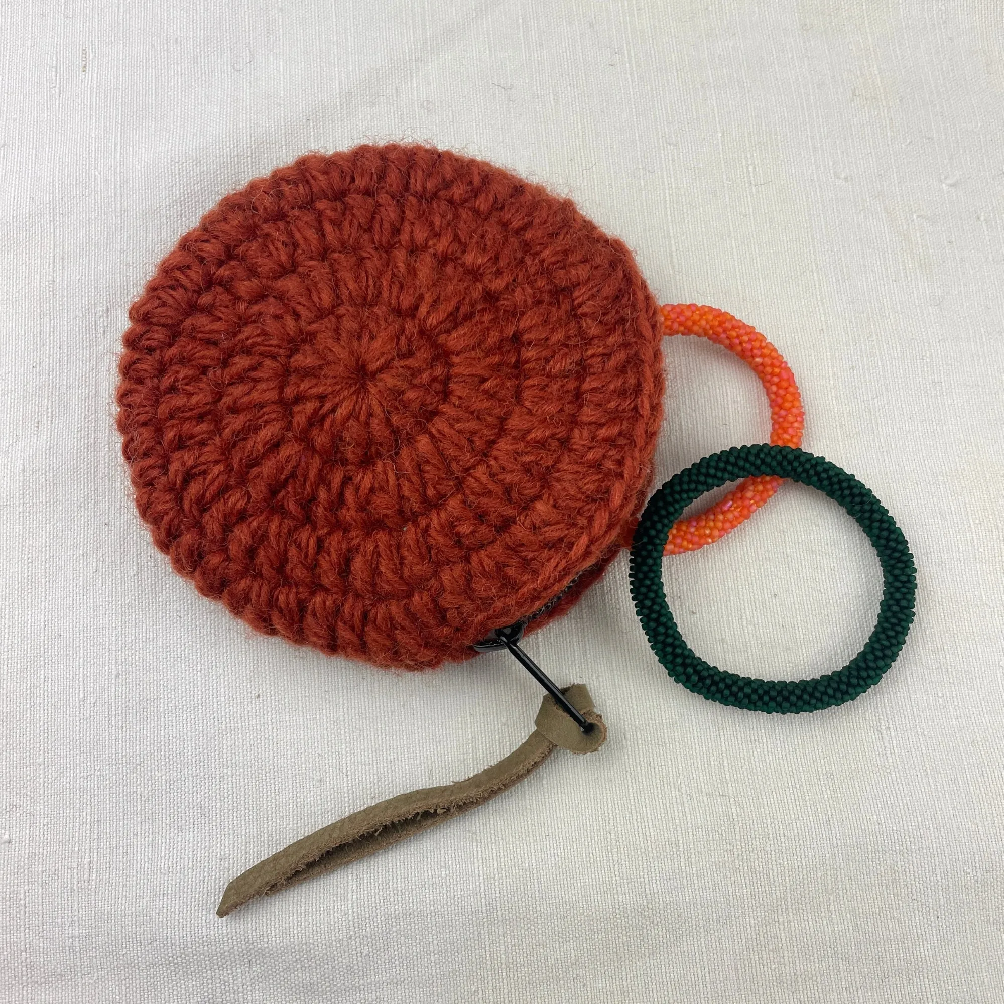 RICA Crochet Wool Circular Spiral Coin Purse