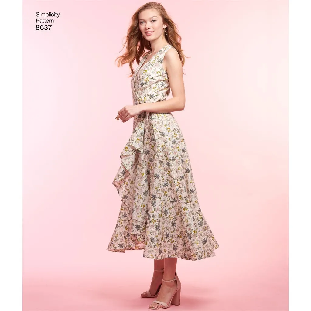 Simplicity Pattern 8637 Women’s Wrap Dress