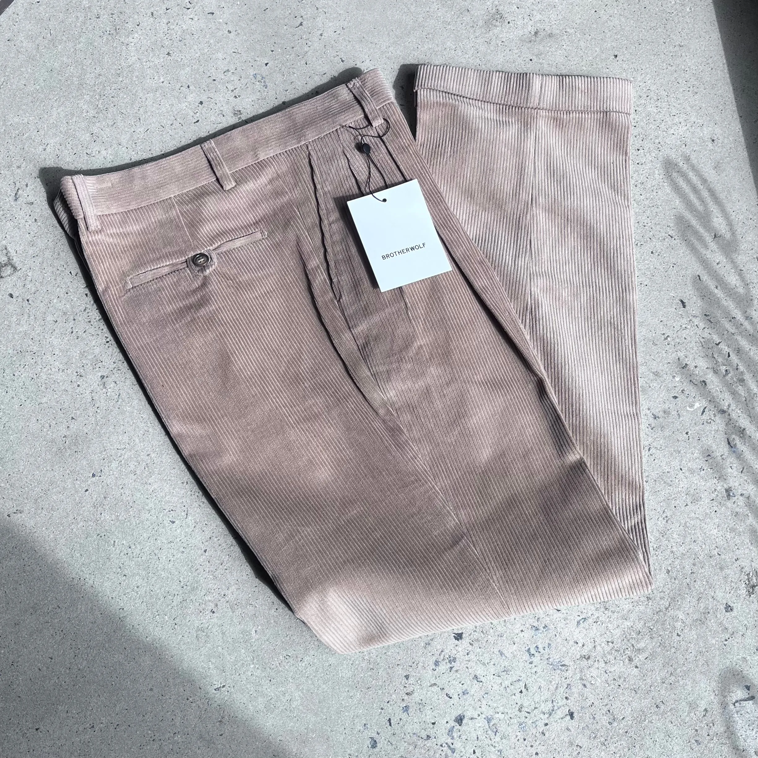 Tailored Corduroy Trouser - Beige