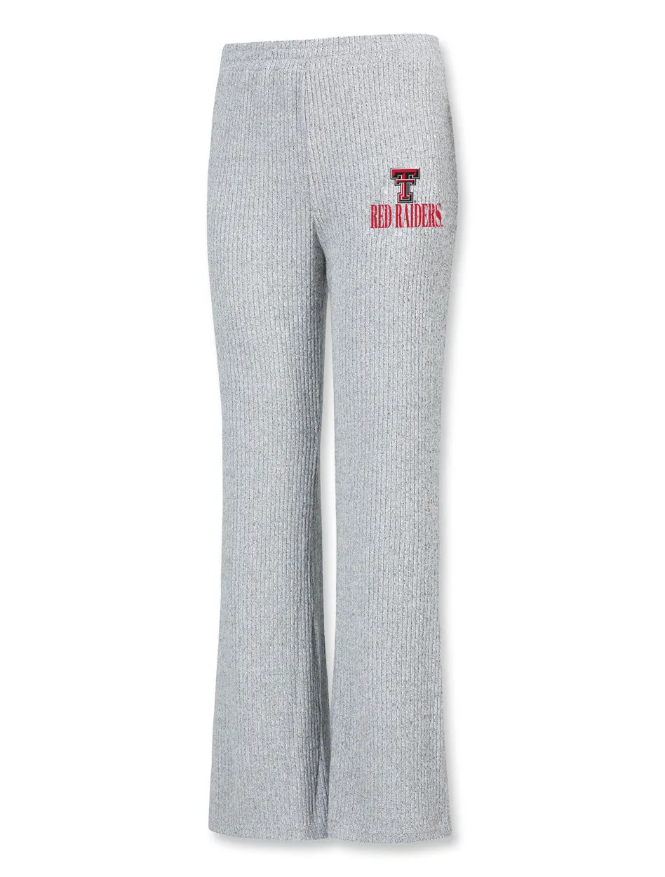 Texas Tech Double T "Juniper" Ladies' Rib Knit Flare Lounge Pants