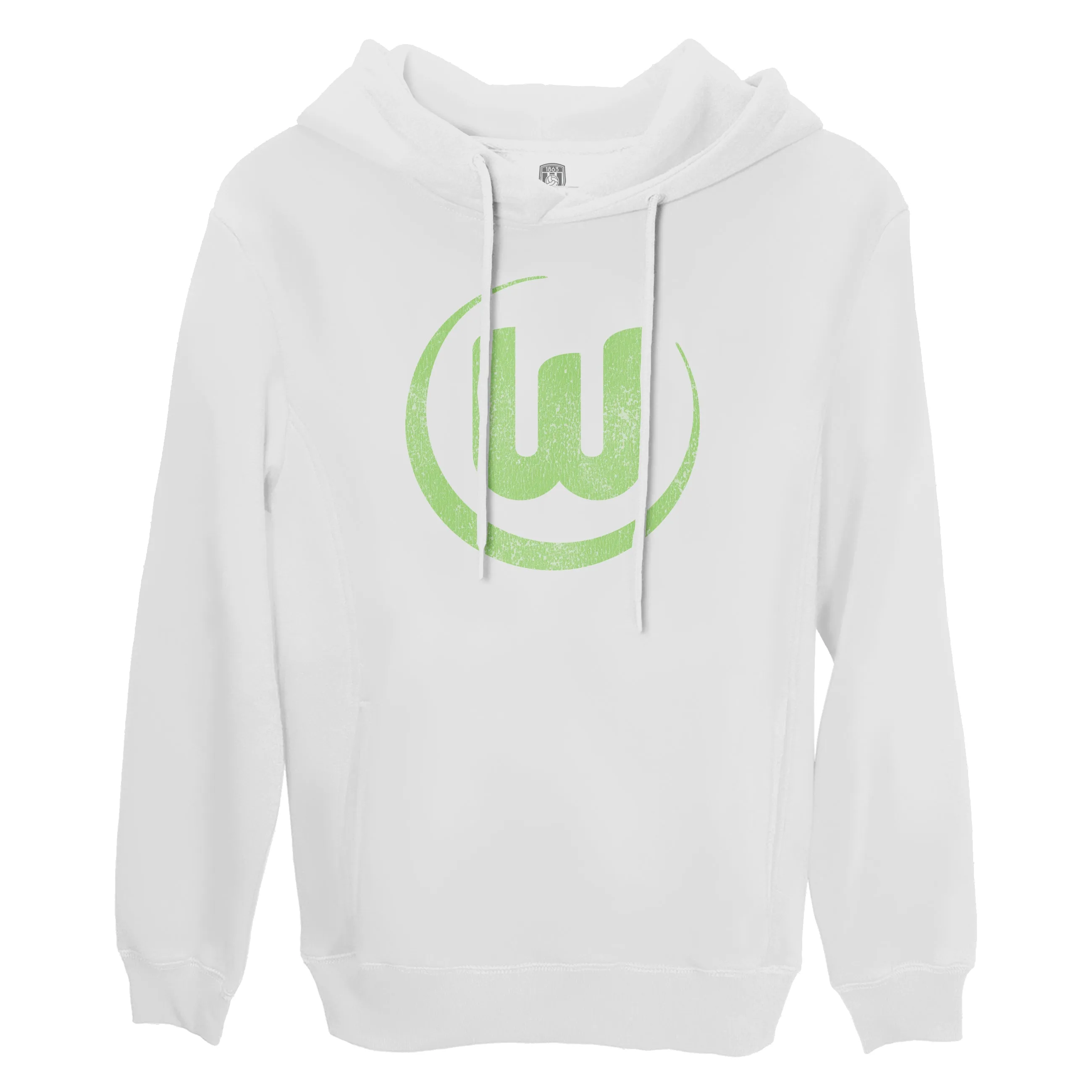 VfL Wolfsburg Color Badge Fleece Pullover Hoodie - White