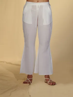 White Voile Flared Pant