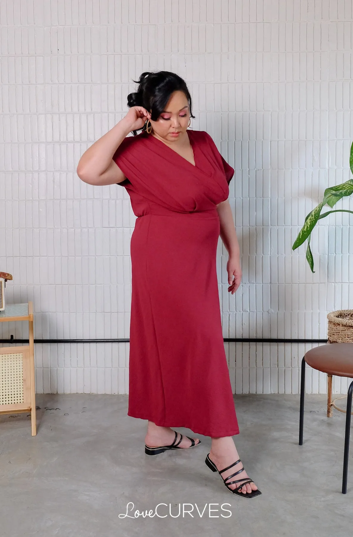 Wrap Maxi Dress - Wine