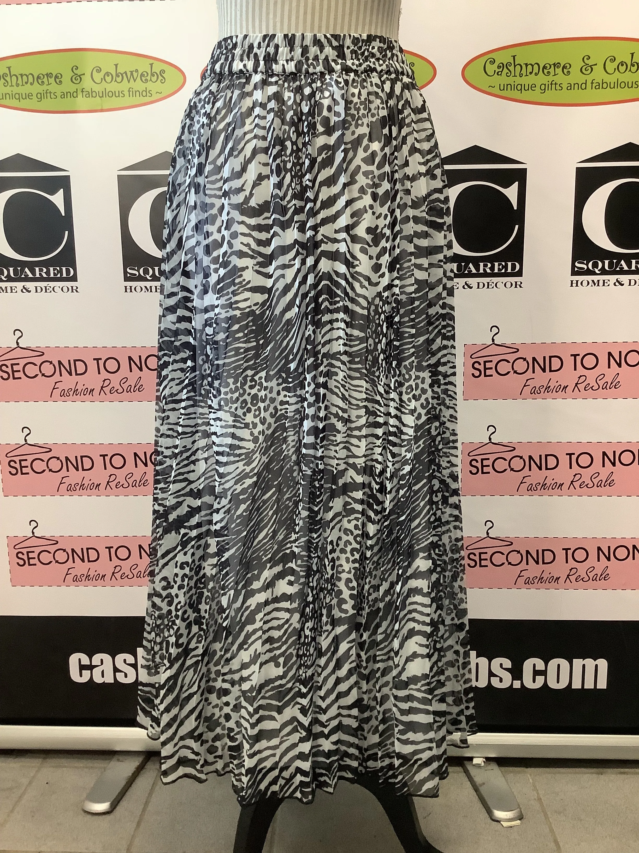 Zebra Pleated Skirt (Only 2 Left!)